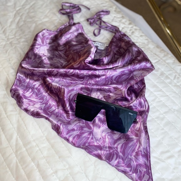 Purple silk shirt. - Picture 3 of 5
